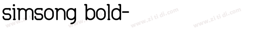 simsong bold字体转换